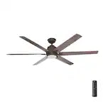 Kensgrove 72 in. Integrated LED Espresso Bronze Ceiling Fan with Light and Remote Control