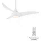 MinkaAire Light Wave 44" 3 Blade Indoor LED Ceiling Fan with Remote Included