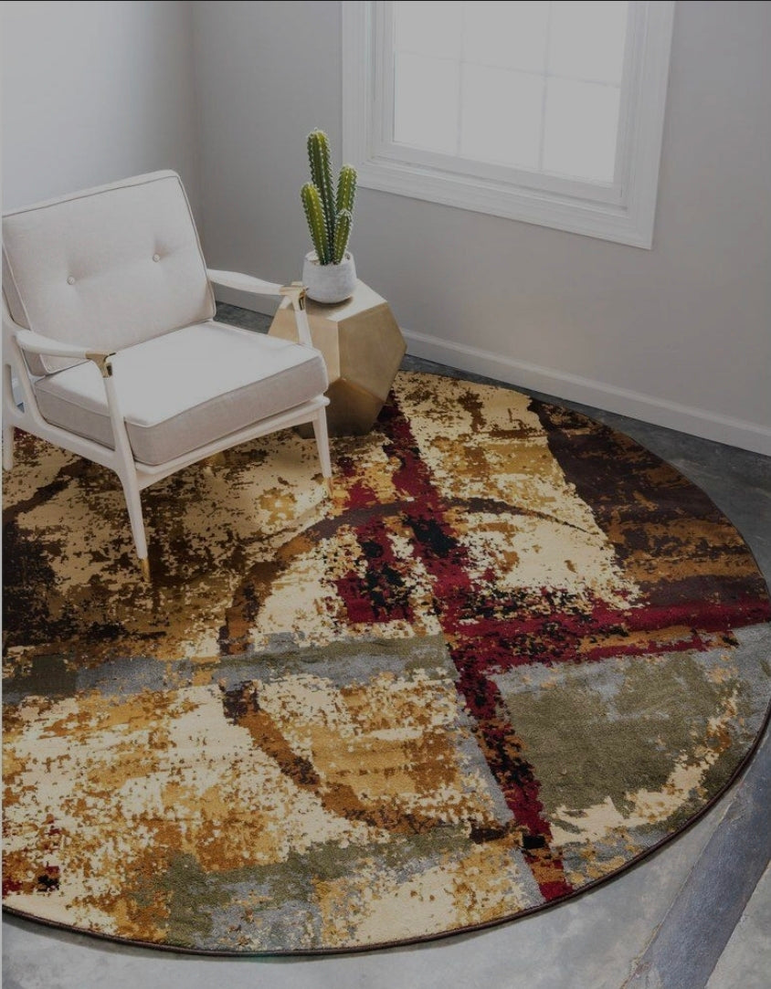Unique Loom Barista Catuai Multi 8' 0 x 8' 0 Round Rug
31