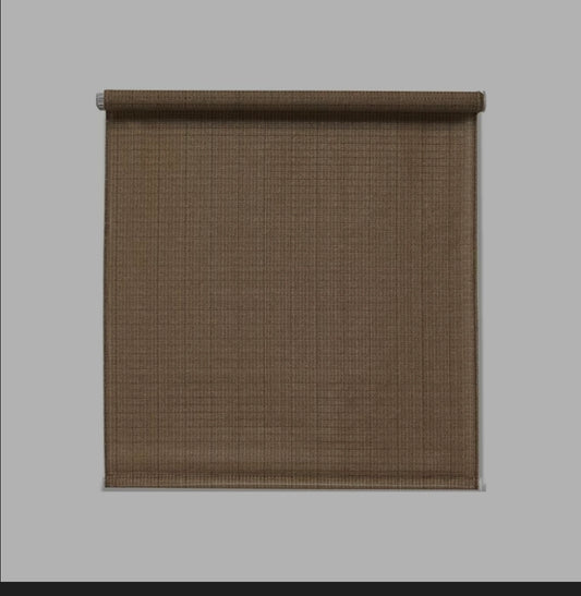 Coolaroo Simple Lift Cordless Outdoor Roller Shade Blind; 8x6 Yakitake Brown