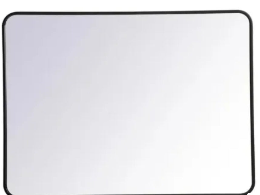 Elegant Lighting Evermore 30" W x 40" H Rectangular Framed Bathroom Wall Mirror