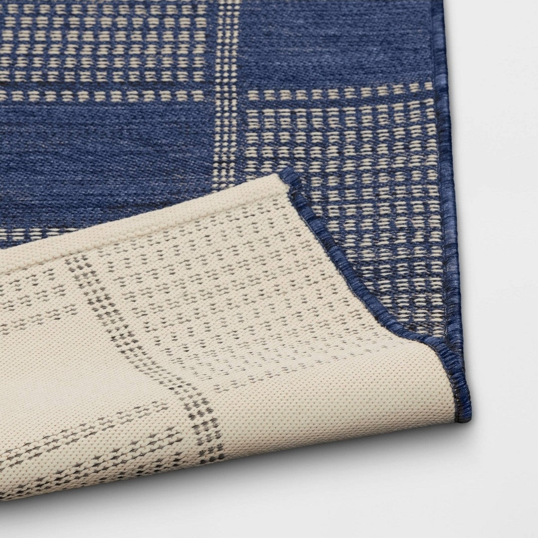 7x10 checkered bricks woven outdoor area rug