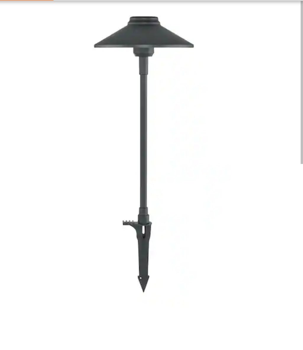 Hampton Bay
100 Lumen Low Voltage Black Integrated LED Single Tier Weather Resistant Outdoor Landscape Path Light