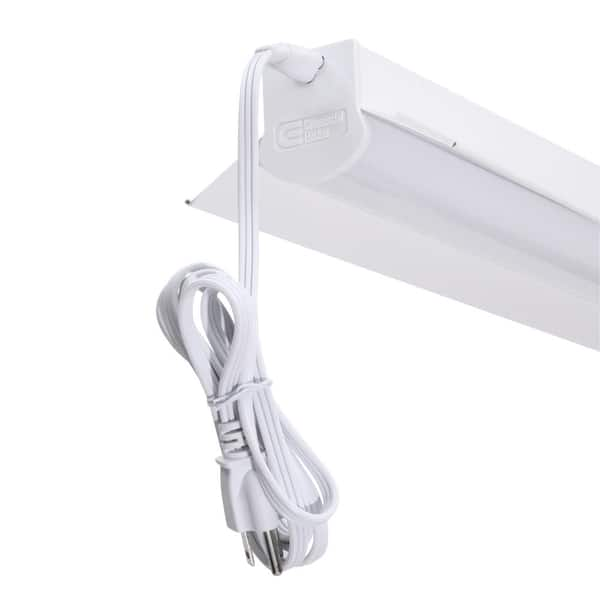 4 ft. 64- Watt Equivalent Integrated LED White Shop Light Linkable 3200 Lumens 4000K Bright White (8-Pack)